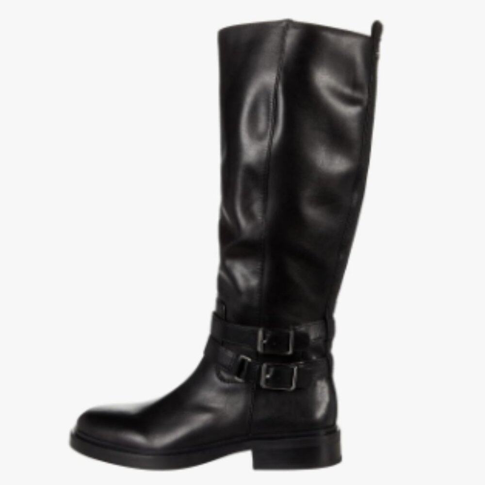 SAM EDELMAN FREDA TALL LEATHER RIDING BOOTS WOMENS SIZE 8.5 BLACK - Picture 2 of 16